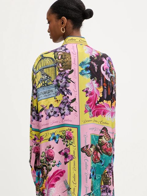 Versace Jeans Couture koszula damska kolor różowy regular z kołnierzykiem klasycznym 79HAL2P4 NS705 - zdjęcie produktu nr 2