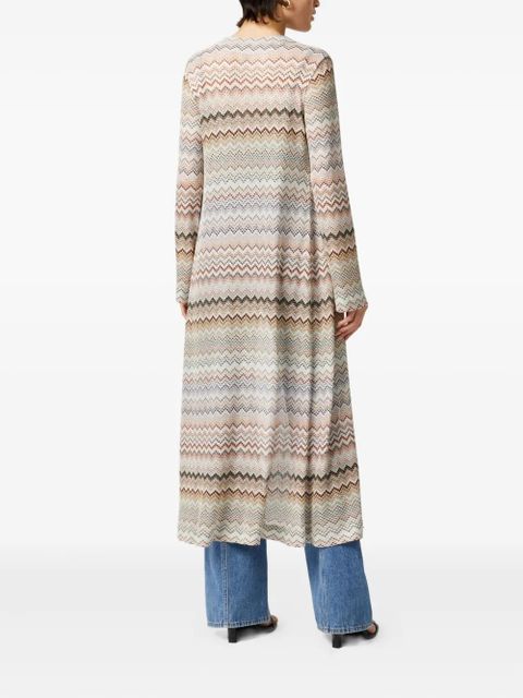 Missoni zigzag-pattern cardi-coat - Neutrals - zdjęcie produktu nr 2