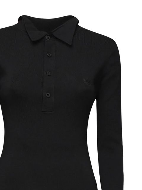 Balenciaga ribbed polo shirt - Black