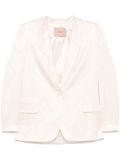 TWINSET Oval T-jacquard blazer - Neutrals - zdjęcie produktu nr 1