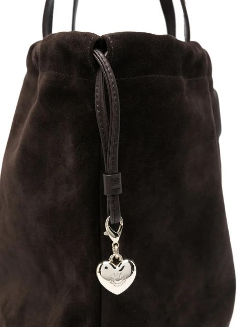 Maje suede top-handle tote bag - Brown