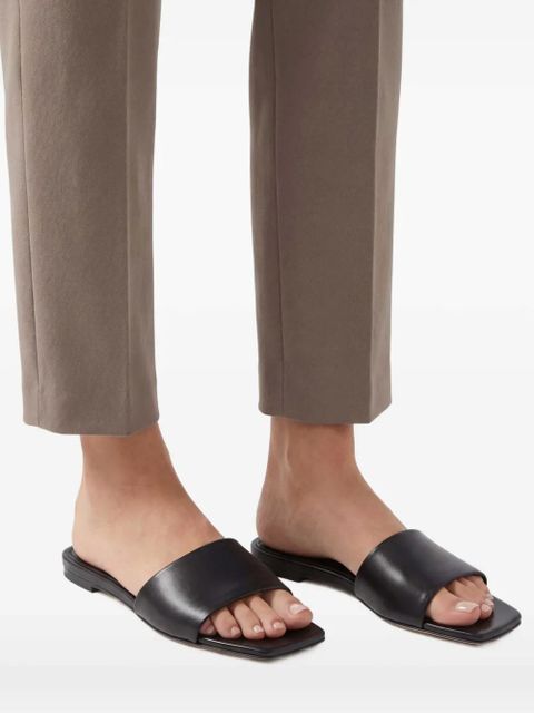 Aeyde Anna leather sandals - Black