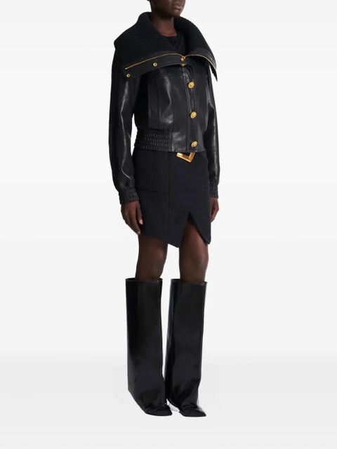 Balmain knit-collar button jacket - Black - zdjęcie produktu nr 2