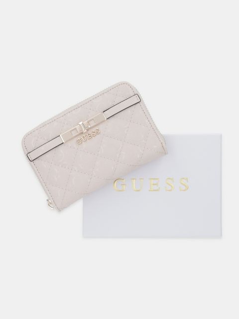 Guess portfel IDRA damski kolor beżowy SWGG81 57140