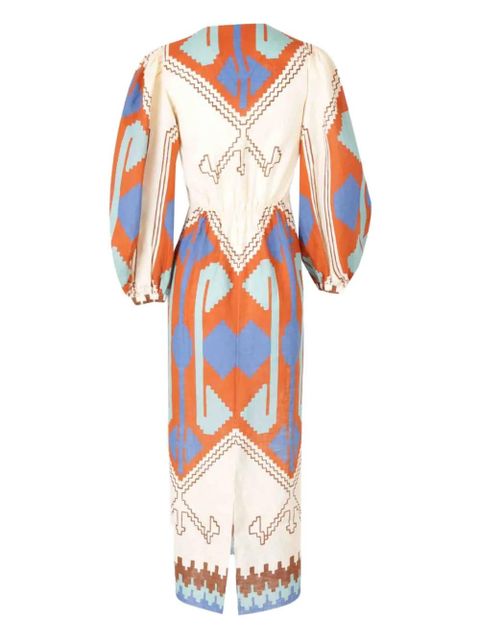 Johanna Ortiz Sailing Flags midi dress - Neutrals - zdjęcie produktu nr 2