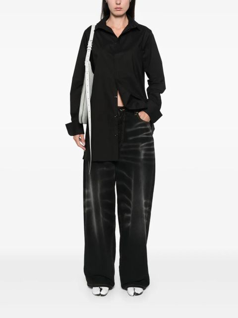 MM6 Maison Margiela wingtip-collar shirt - Black - zdjęcie produktu nr 2