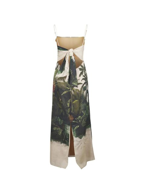 Johanna Ortiz tropical-print tie-back dress - Green - zdjęcie produktu nr 2