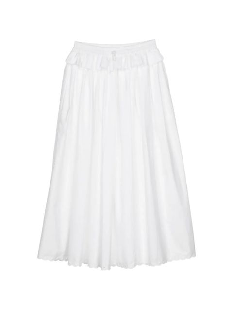 Cecilie Bahnsen ruffled broderie-anglaise midi skirt - White - zdjęcie produktu nr 2