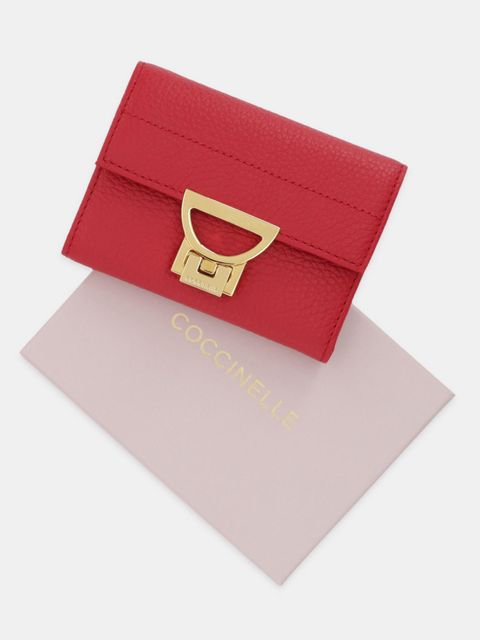 Coccinelle portfel skórzany damski kolor czerwony E2 MD5 11 F0 01