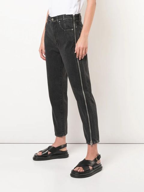 3.1 Phillip Lim zip-detail cropped jeans - Black