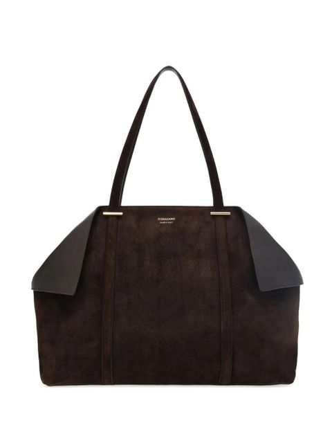 Ferragamo large folded-sides tote bag - Brown - zdjęcie produktu nr 1
