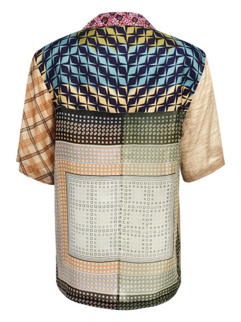 Marine Serre mix-print shirt - Neutrals
