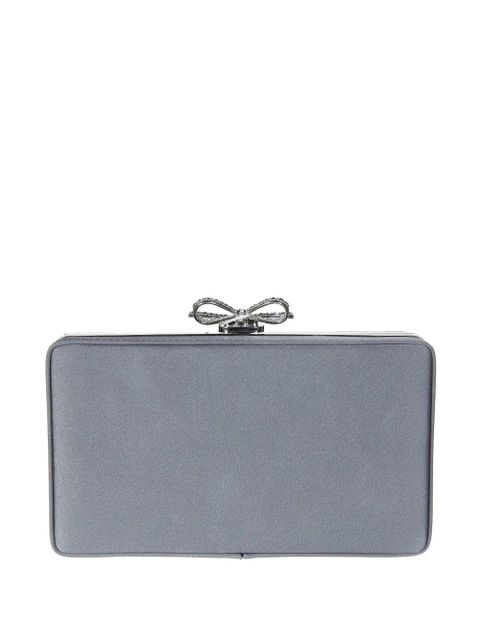 Self-Portrait bow-detail clutch bag - Grey - zdjęcie produktu nr 2