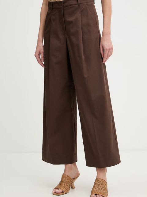 Weekend Max Mara spodnie damskie bawełniane z elastanem BELLICO - zdjęcie produktu nr 2