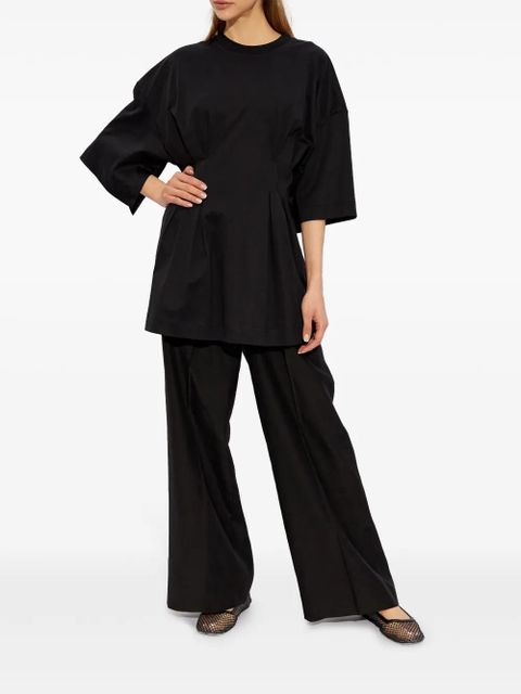 Max Mara fitted-waist cotton T-shirt - Black - zdjęcie produktu nr 2