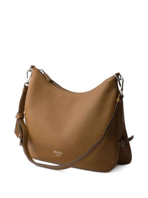 Prada large leather shoulder bag - Brown