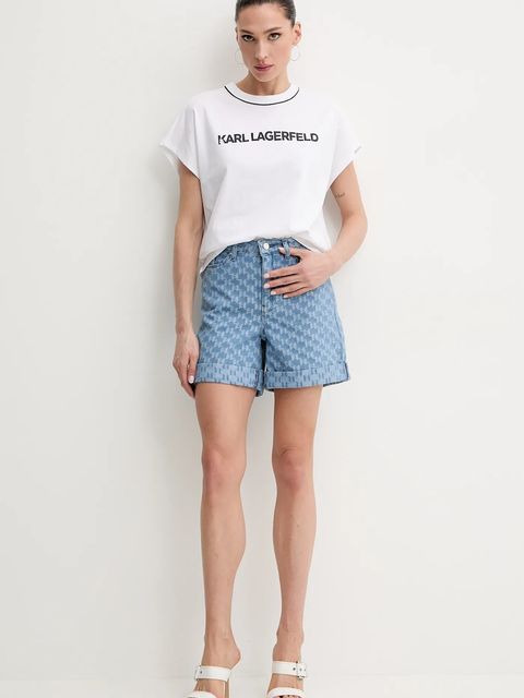 Karl Lagerfeld t-shirt bawełniany damski kolor biały A2W17109 - zdjęcie produktu nr 2