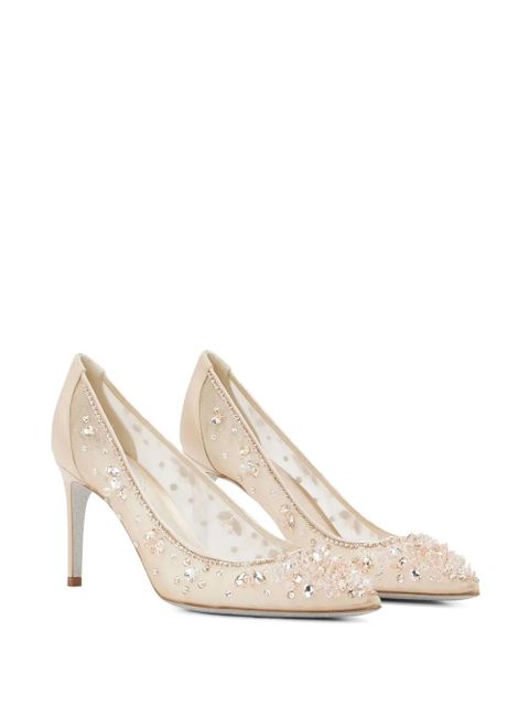 René Caovilla 75mm Cinderella pumps - Neutrals