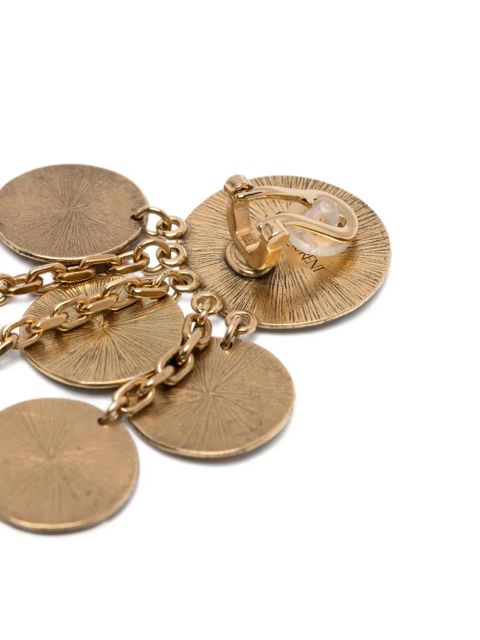 Saint Laurent medallion drop earrings - Gold