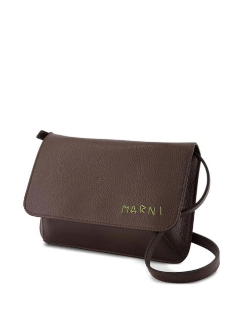 Marni logo-embroidered cross body bag - Brown - zdjęcie produktu nr 2