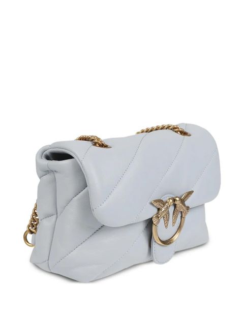 PINKO quilted bird-detail shoulder bag - Blue