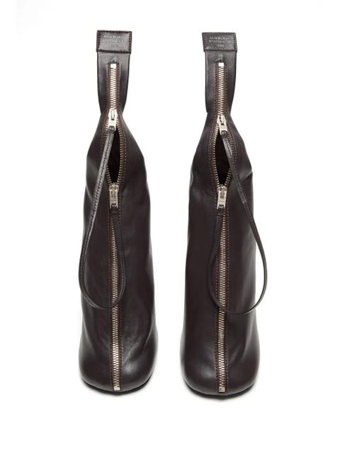 Acne Studios asymmetric ankle boots - Brown