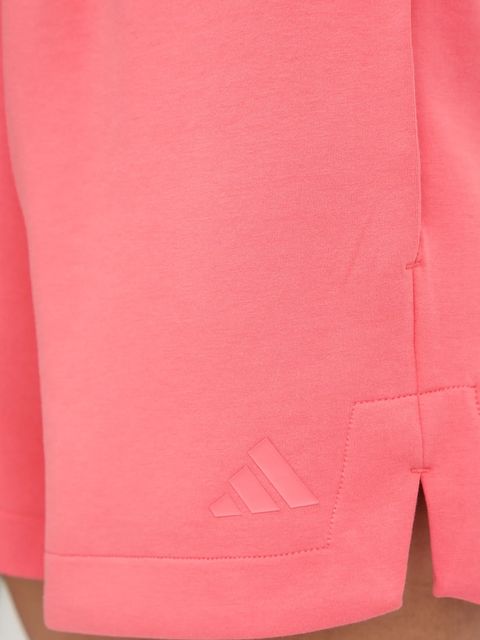 adidas szorty All SZN damskie kolor pomarańczowy gładkie high waist KD9767