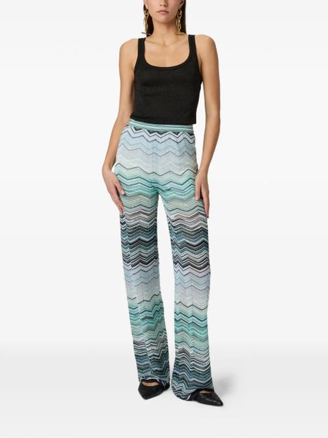 Missoni chevron-pattern trousers - Blue - zdjęcie produktu nr 2