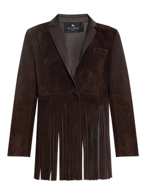 ETRO fringe-detail suede jacket - Brown - zdjęcie produktu nr 1