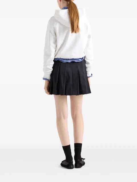 Prada pleated drill mini skirt - Blue