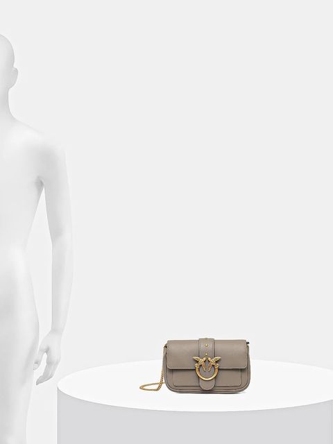 Pinko torebka skórzana kolor beżowy 100061 A0F1