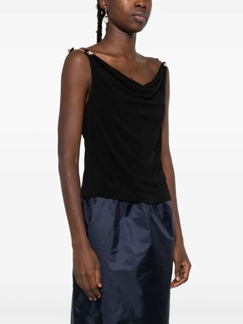 Aje Peyton cowl-neck tank top - Black