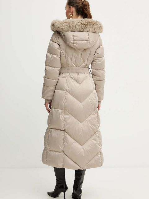 Marciano by Guess kurtka puchowa ELLY kolor beżowy zimowa 5BGL39 7374A