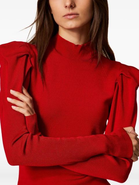 TWINSET draping knit mini dress - Red