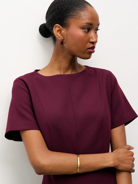 Answear.LAB sukienka kolor bordowy mini rozkloszowana