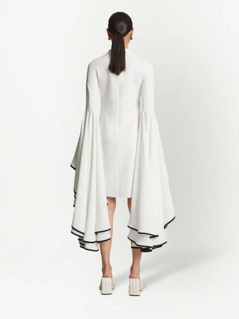 Proenza Schouler crepe ruffle sleeve dress - White