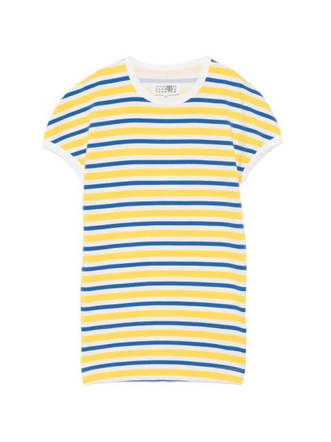 MM6 Maison Margiela striped short-sleeve dress - Yellow - zdjęcie produktu nr 1