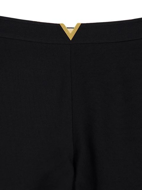 Valentino Garavani logo-detail crepe-couture shorts - Black