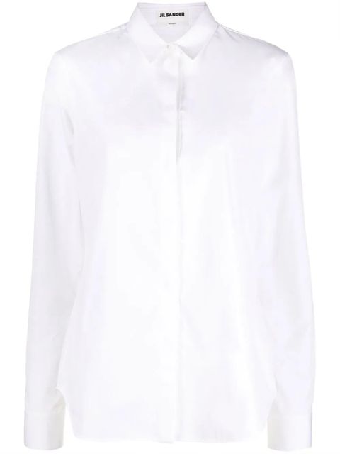 Jil Sander cotton long-sleeve shirt - White - zdjęcie produktu nr 1