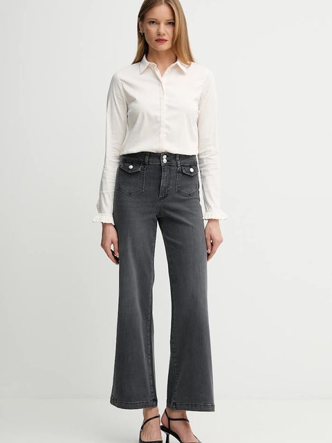 Mos Mosh koszula damska kolor beżowy regular z kołnierzykiem klasycznym 144070 - zdjęcie produktu nr 2