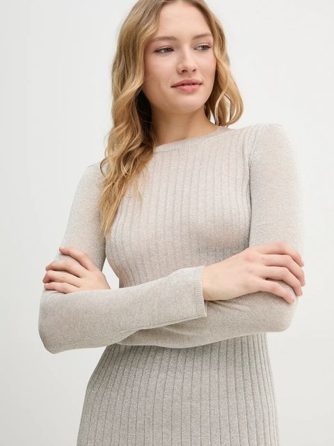 AERON sukienka PAVLOVA kolor beżowy maxi rozkloszowana DR561562