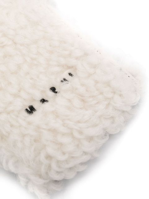 Marni shearling logo-print phone case - White - zdjęcie produktu nr 2