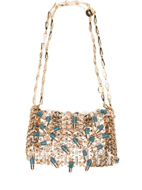 Rabanne pill-charm chain shoulder bag - Gold