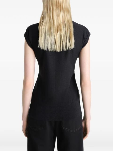 LEMAIRE buttoned sleeveless top - Black