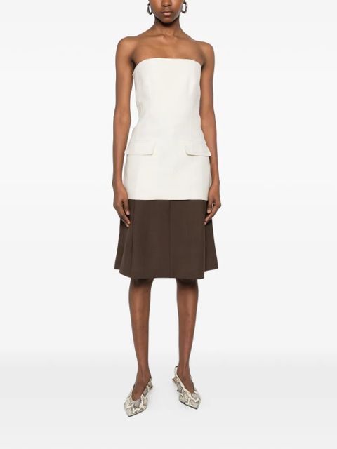 TOTEME pleated tailored mini skirt - Brown - zdjęcie produktu nr 2