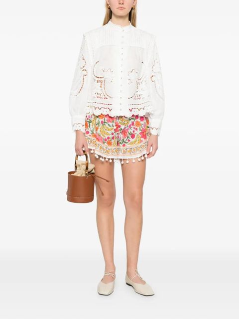 FARM Rio lace embroidered top - White - zdjęcie produktu nr 2