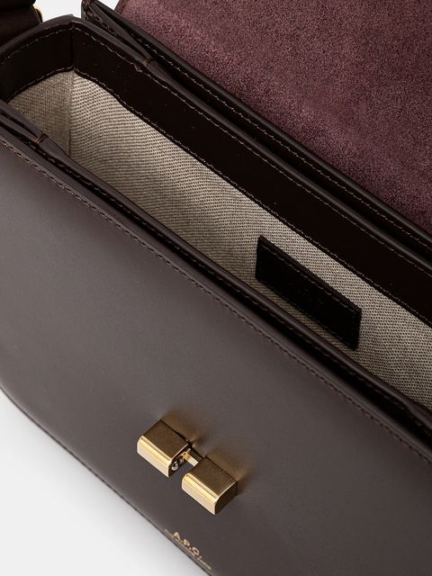 A.P.C. torebka skórzana A.P.C. Sac Grace Mini PXBMW-F61515 BLACK kolor brązowy