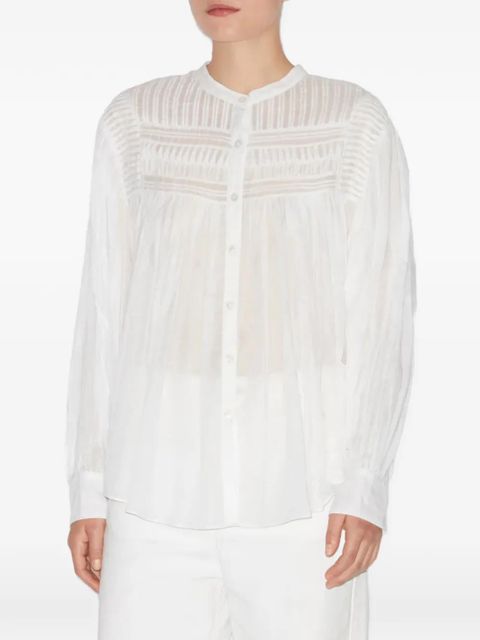 ISABEL MARANT smocked long-sleeve shirt - White