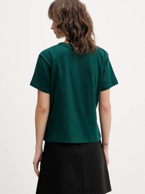 HUGO t-shirt bawełniany damski kolor zielony 50550117 - zdjęcie produktu nr 2
