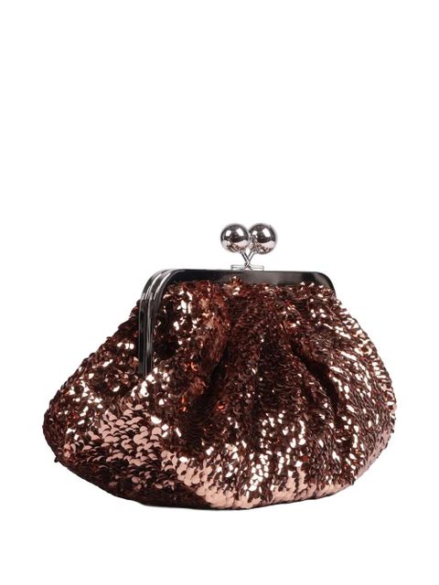Weekend Max Mara Targa sequin-embellished shoulder bag - Brown - zdjęcie produktu nr 2